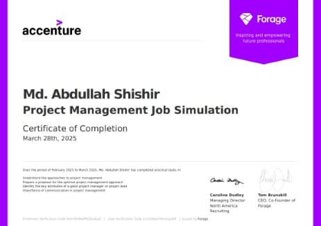 Accenture North America - Project Management Job Simulation